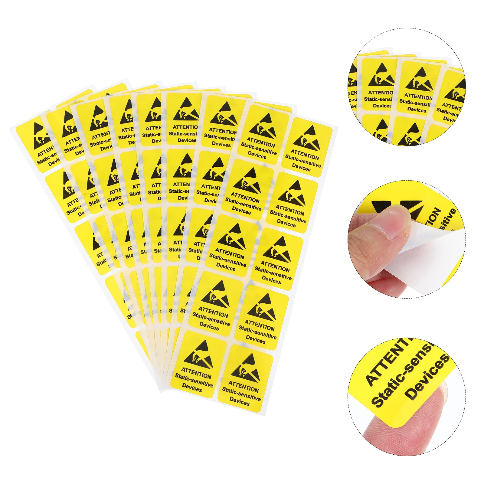 

80Pcs Static Warning Decals Anti Static Sticker Labels for Electronic Devices Self Adhesive Safety Caution Warning Stickers
