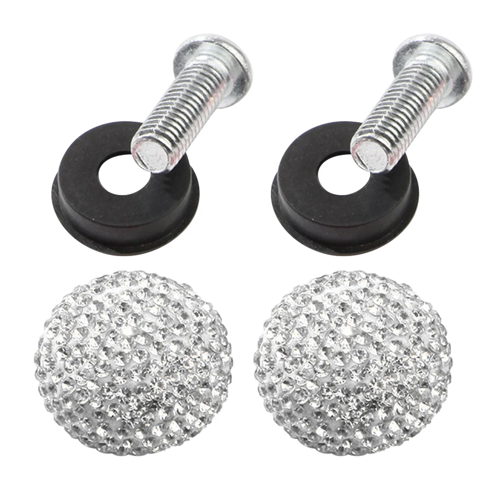 

Rhinestone License Plate Screw Stainless Steel Fasteners For Car Truck Motorcycle Anti-Theft Nuts Bolt Decor Trim