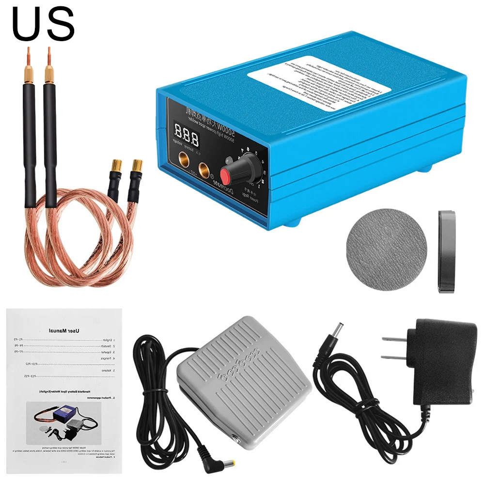 5000W Portable Spot Kit With LCD For 26650 32650 For Pack 0.1-0.15mm Nickel Strip 4000mAh Rechargeable Tool Accessory