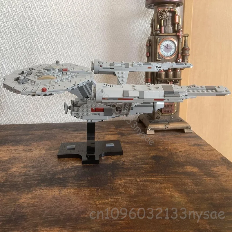 جديد USS Enterprise NCC-1701 MOC نموذج سفينة الفضاء اللبنات DIYAssembly ميدي مقياس سلاح حرب الفضاء الخيال العلمي لعبة الطوب هدية #2