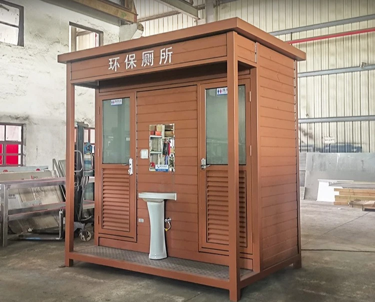 مرحاض متنقل خارجي، موقع بناء، مراحيض بسيط للرجال والنساء في حالات الطوارئ #3