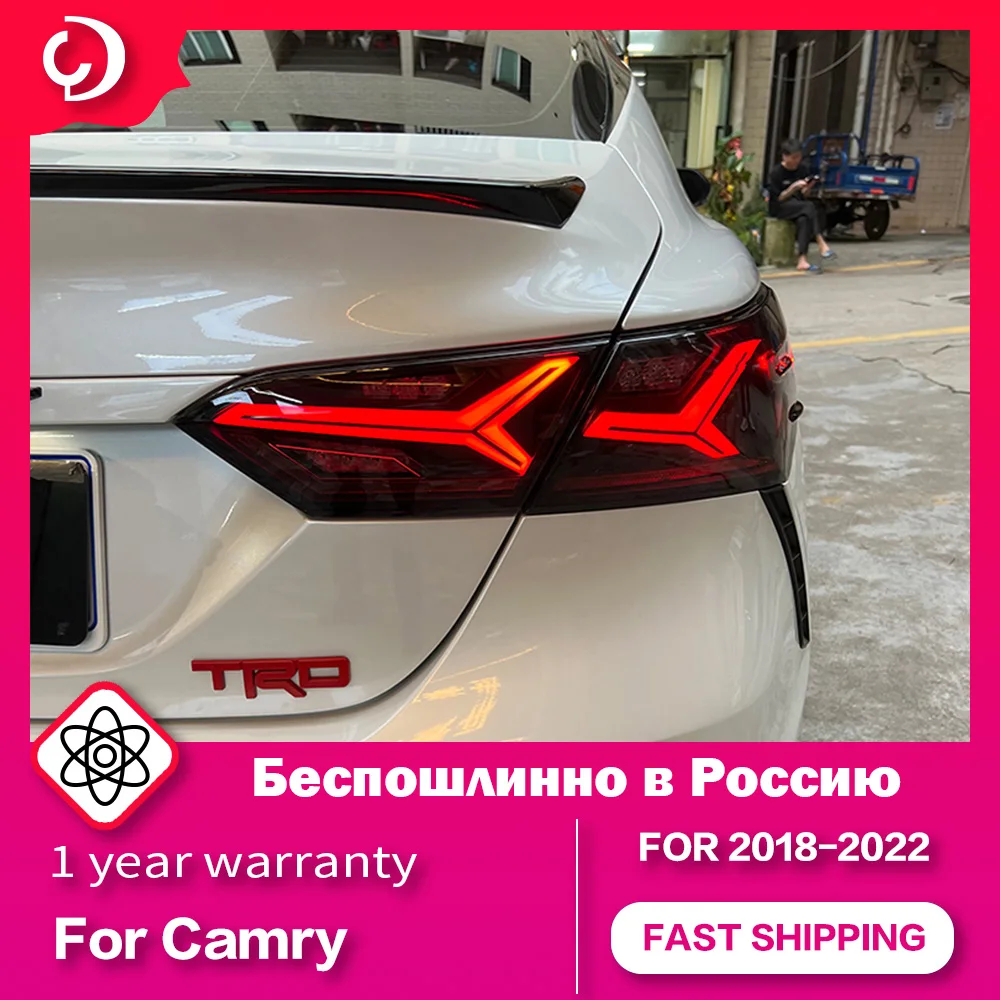 

AKD Car Styling Taillights for Toyota Camry 2018-2021 Camry DRL Fog Tail Lamp Dynamic Turn Signal Rear Reverse Brake Tail Lamps