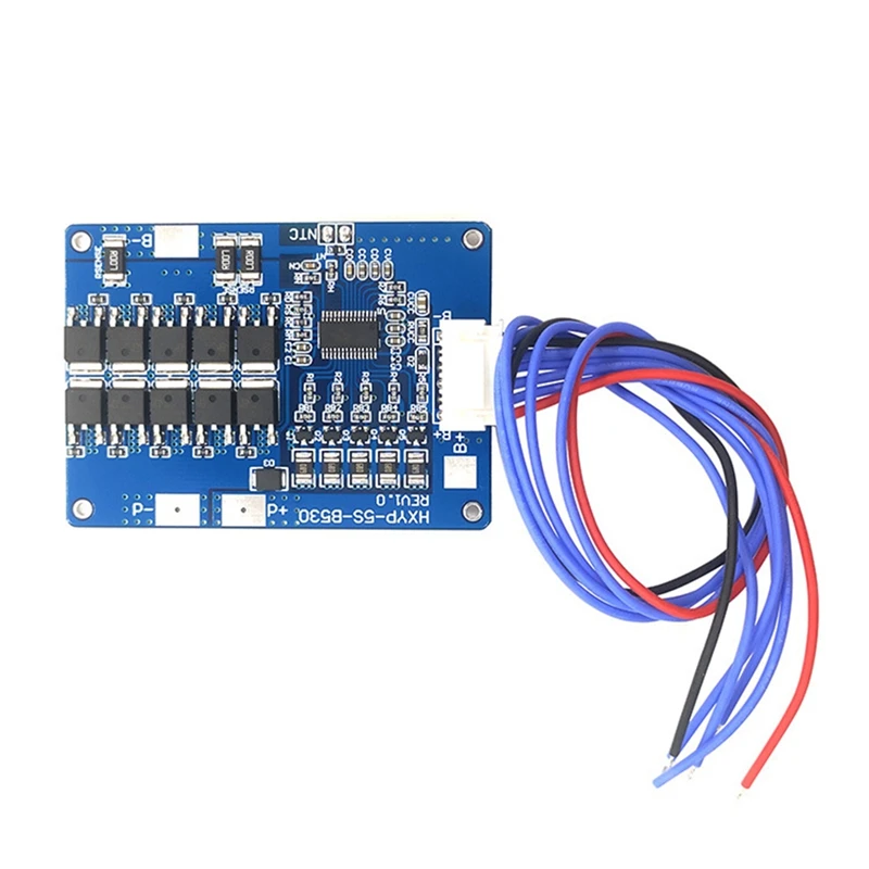 5 Series Lithium Battery Protection Board With Equalization 30A Limit 45A 21V Charge/Discharge Board 18V Power Module Durable