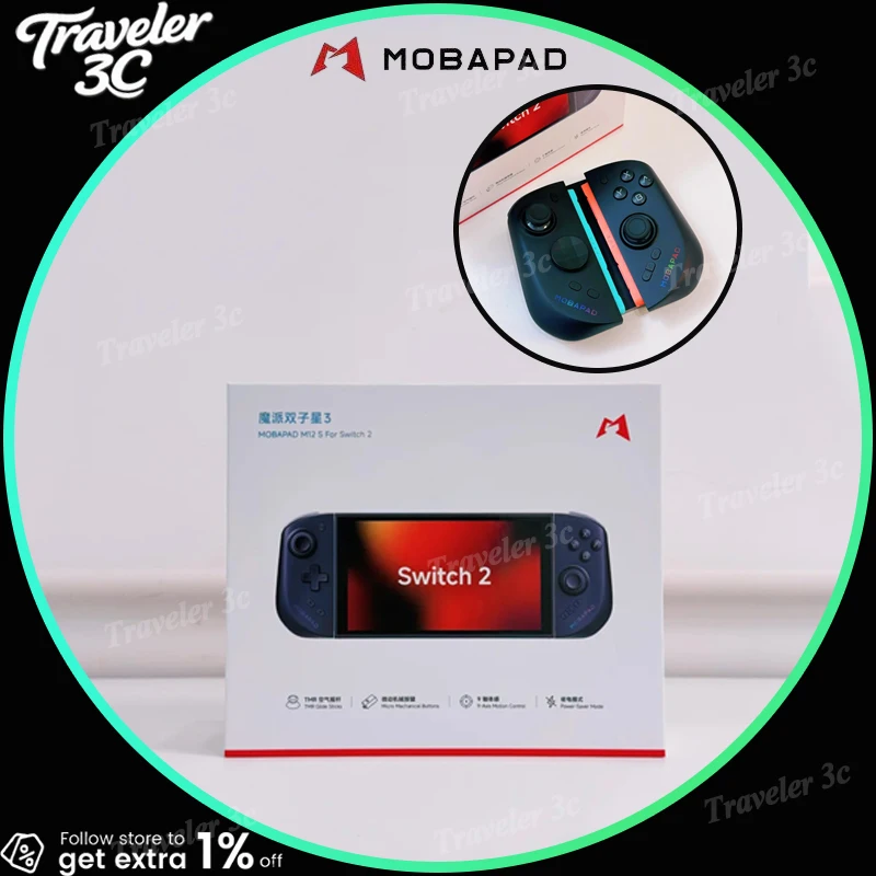 NEW MOBAPAD M12HD Gemini 3 Split Game Controller For NS2 Joycon2 Tmr Air Joystick Hd Vibration Wireless Game Controller Laptop
