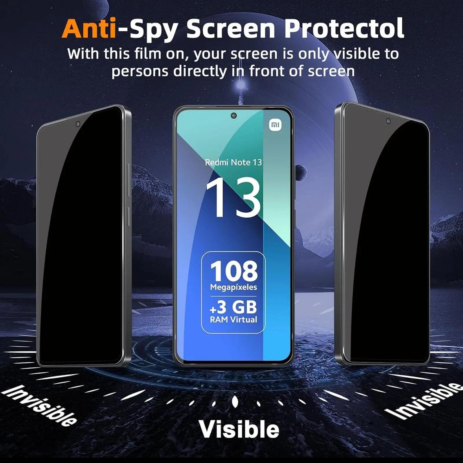 واقي شاشة لـ Redmi Note 13 Pro ، زجاج شاومي المقسى ، كريستال عالي الدقة ، خصوصية زقزقة مضادة للتجسس ، خدش 9 ساعات ، ألومنيوم عالي ، 4G ، 5G ، 1 إلى 4