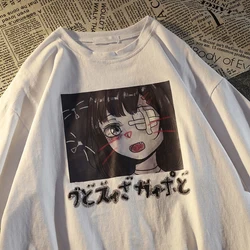 Y2k clothes Oversized Short Sleeve T-shirt Women Men Gothic Harajuku Goblincore Aesthetic Kawaii E-girl Anime Print streetwear