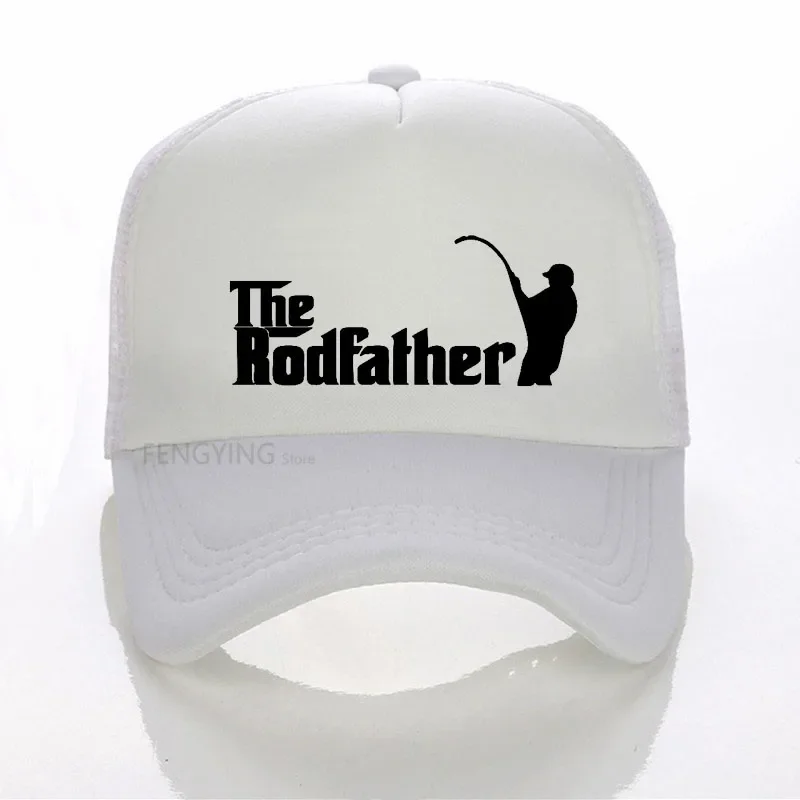 Summer Fashion Adult The Rodfather Funny Fishinger baseball cap  Men women Cool Printed mesh trucker hat