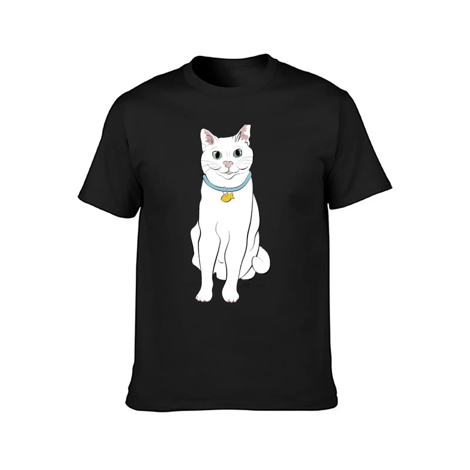 Sitting Cat - a line drawing by Karen Little of Littleviews / Sketch-Views T-Shirt boys whites anime mens champion t shirts