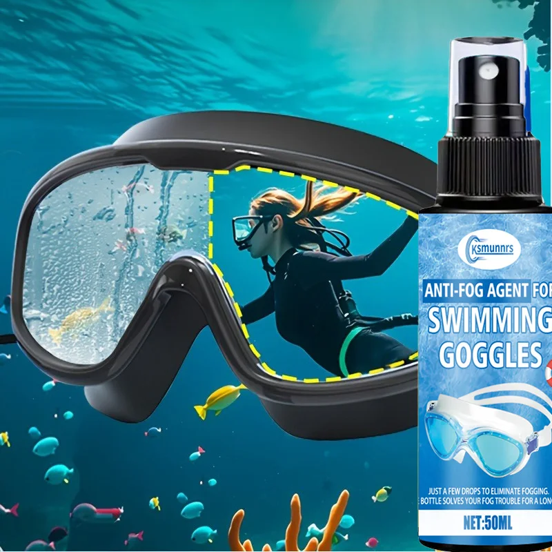 Multi-Purpose Anti-Fog Spray - Long-Lasting Wipe-On Formula For Swim Goggles, Safety Glasses, Glasses, Eyeglasses & Diving Masks