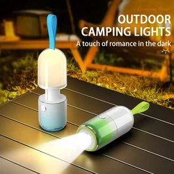 Outdoor camping light new product creative portable flashlight three-speed night light rechargeable battery life lighting