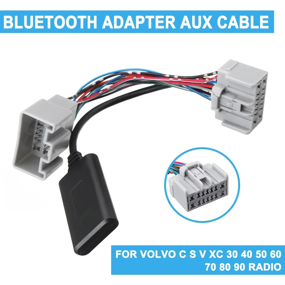 

Автомобильный адаптер bluetooth Aux, кабель, радиоприемник, аксессуары для bluetooth aux для VOLVO C S V XC 30 40 50 60 70 80 90