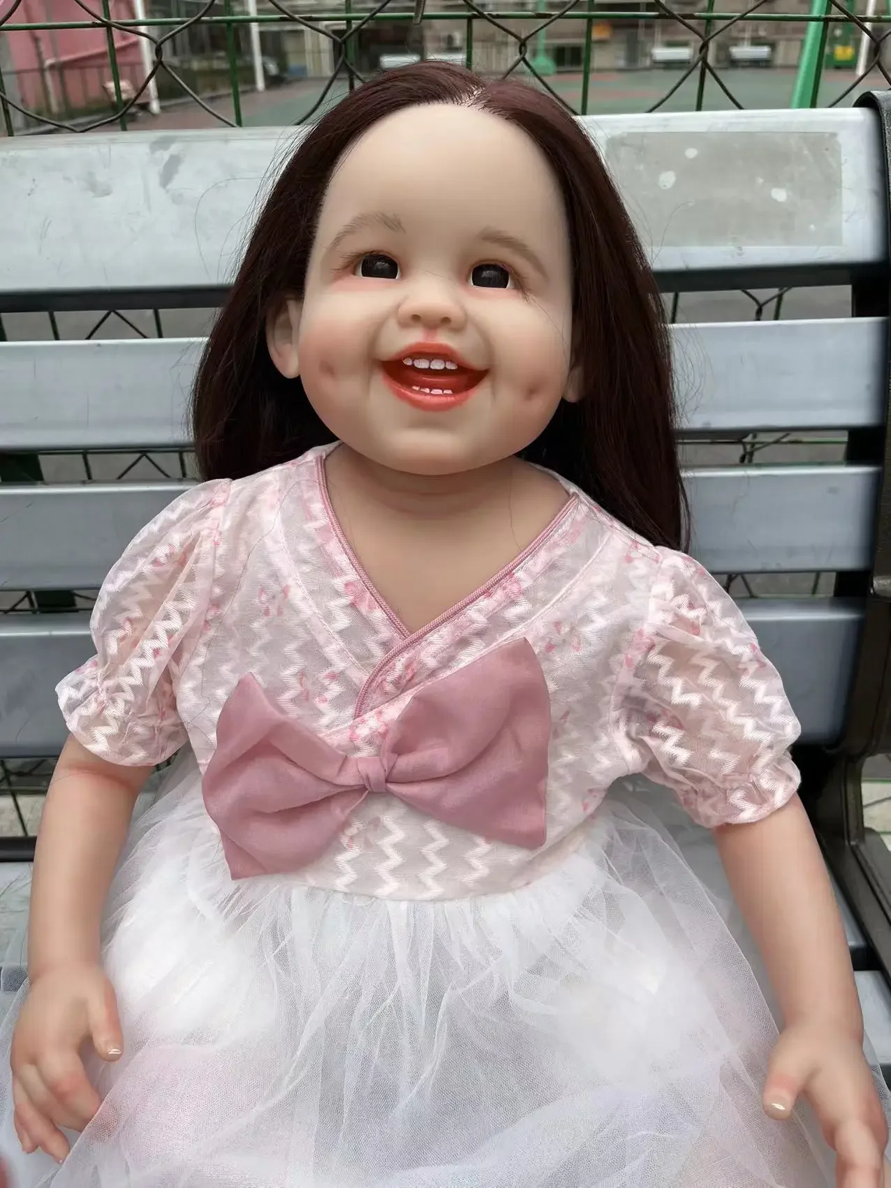 SINO-BB Customizable Limited Supply 32inch Reborn Baby Dimple  Hand-Rooted Hair Already Finished Doll Present Gift