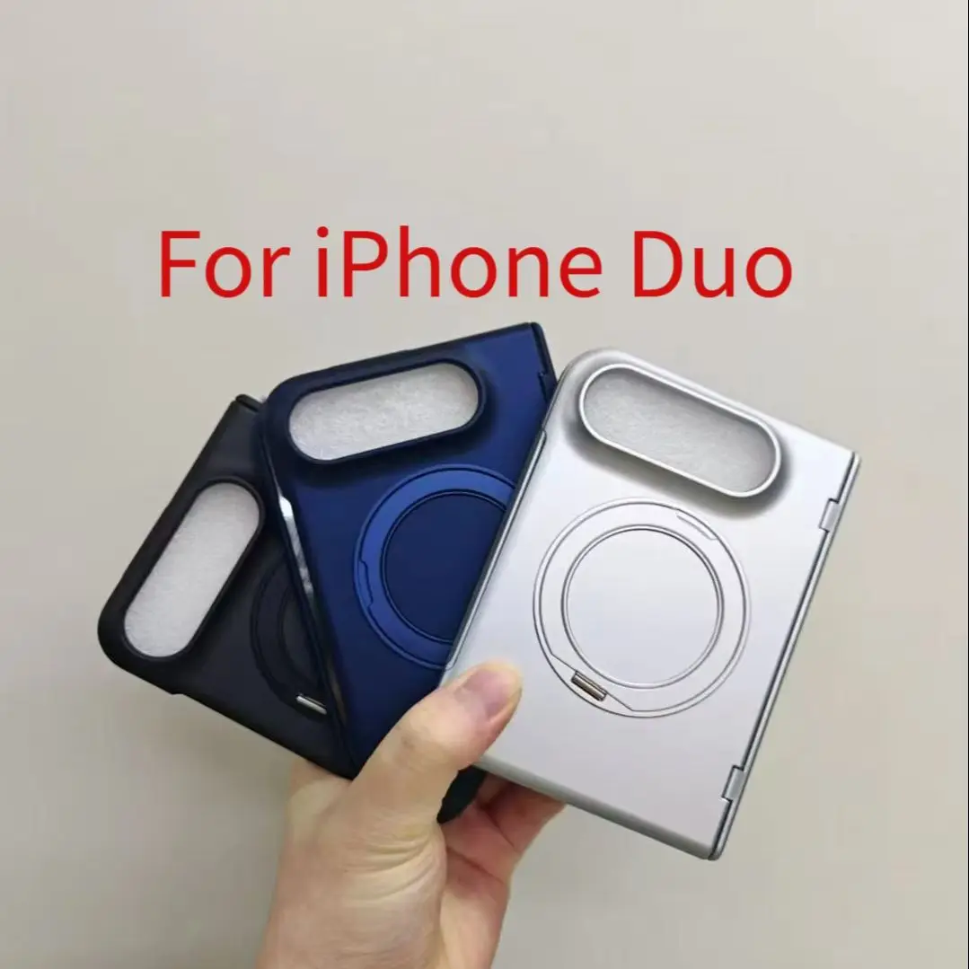 For Magsafe Compatible Magnetic Bracket Case for iPhone Duo Cover with High Definition Privacy Screen Protector