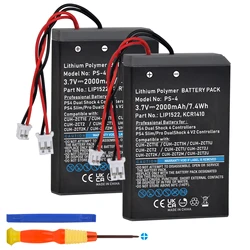 2000mAh PS4 Controller Battery for Sony PlayStation 4 PS4 Pro DualShock4 KCR1410 LIP1522 CUH-ZCT1E CUH-ZCT2 Wireless Controller