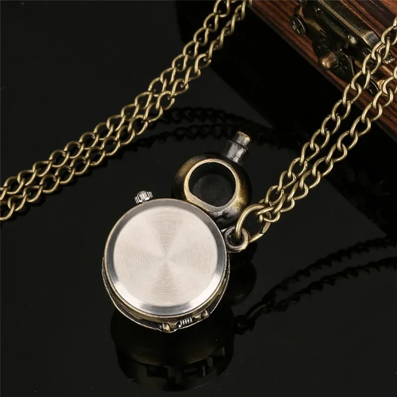 Vintage Gourd Shape with Love Words Men Women Analog Quartz Pocket Watch Arabic Numeral Sweater Chain Collectable Clock reloj