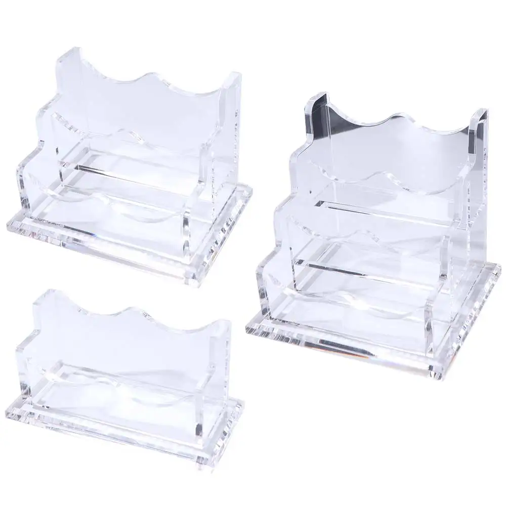 

Transparent Acrylic Business Card Holder Acrylic Elegant Desktop Display Holder Thickened High-capacity Organizer Storage Rack