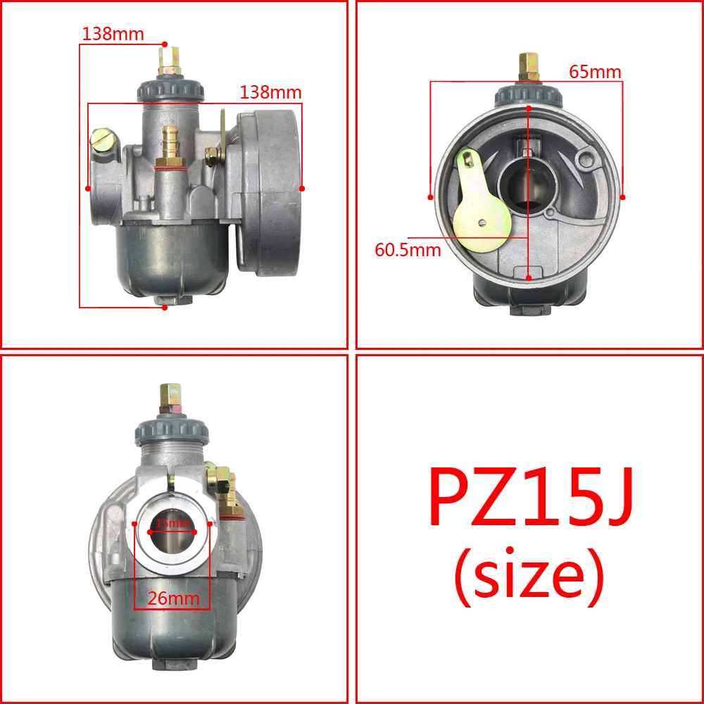 Motorcycle Carburetor Carb Bing SRG style 15mm For Puch Bing Dax Maxi Sport Luxe Newpo Replacement Moped Bike