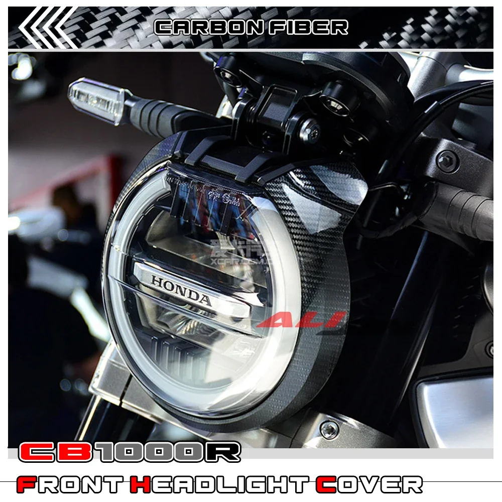 

100% Real Carbon fiber For HONDA CB1000R 2020-2023 2022 Motorcycle Headlight Headlamp Front Fairing Lamp Cover Protector