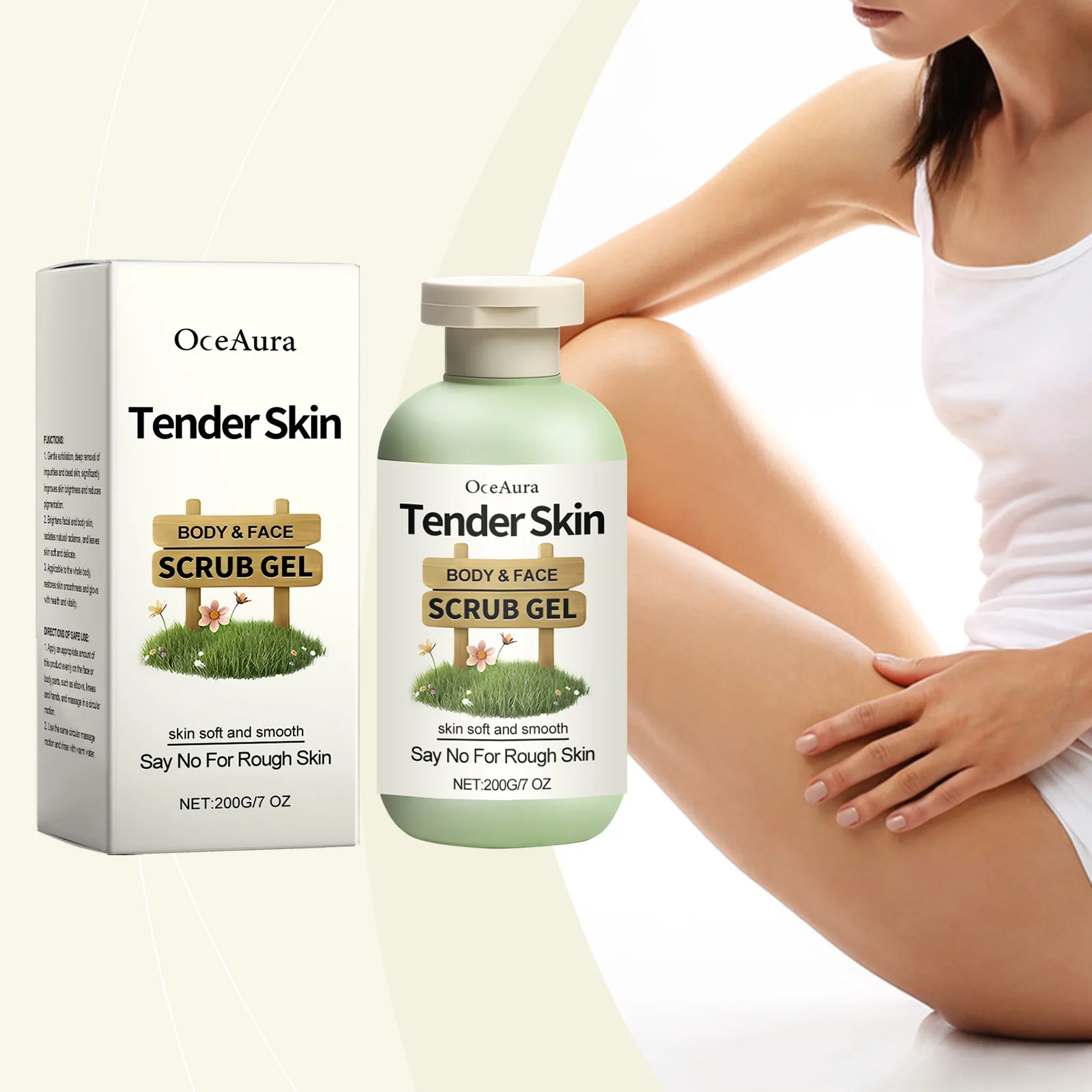 

OCEAURA Body Soothing Gel Exfoliate Firm Skin Deep Hydration Brighten Luster Removing Dirt Refresh Perspiration Body Massage Gel