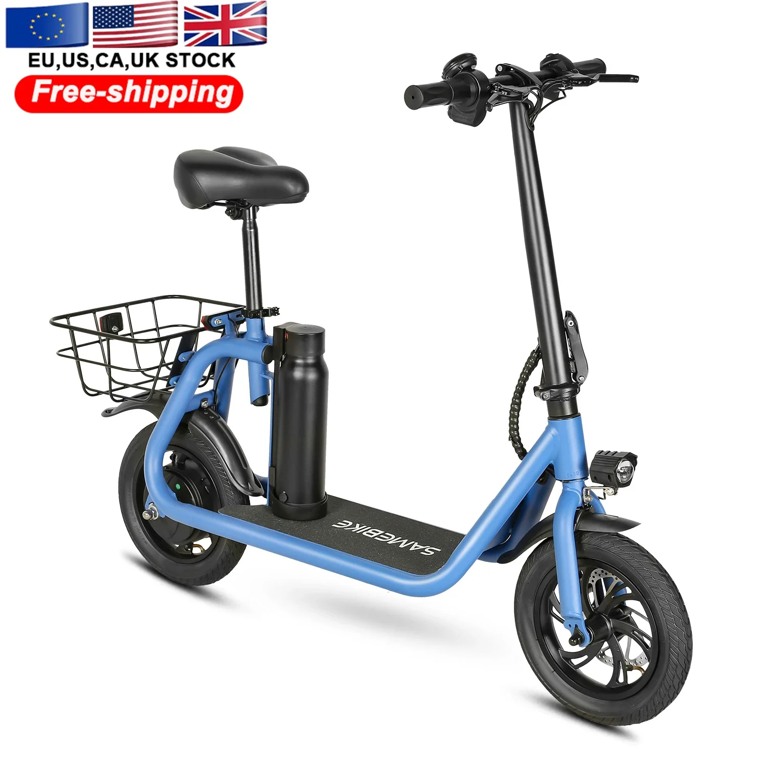 

EU Warehouse 12" High-carbon Steel Frame Lithium Battery Electric Bicycle Two Wheel Scooter