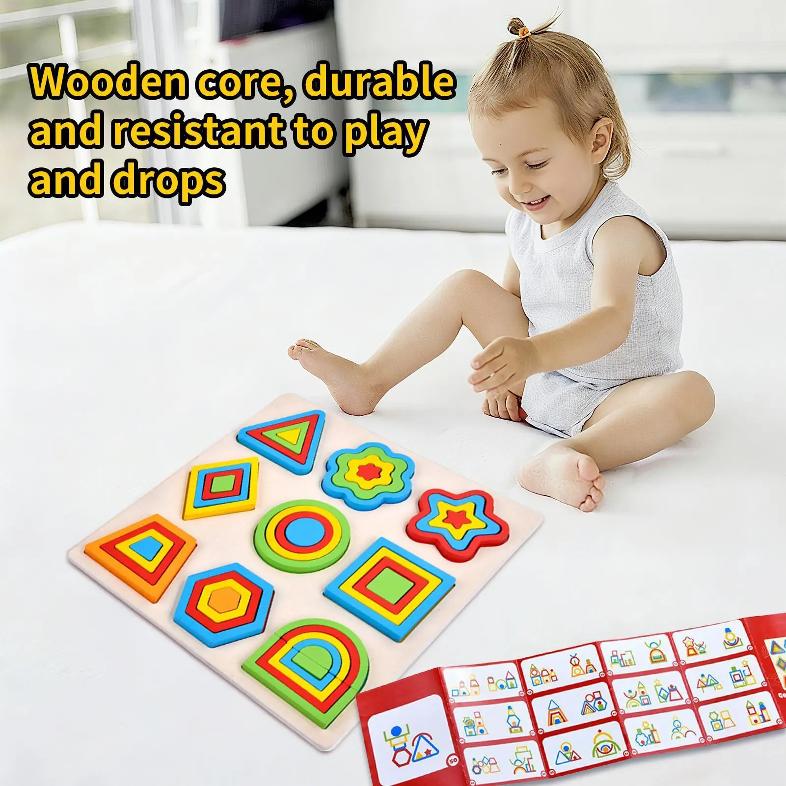 Forma de madeira quebra-cabeças forma de madeira classificação quebra-cabeça atividades geométricas jogos para aprendizagem desenvolvimento educação pré-escolar