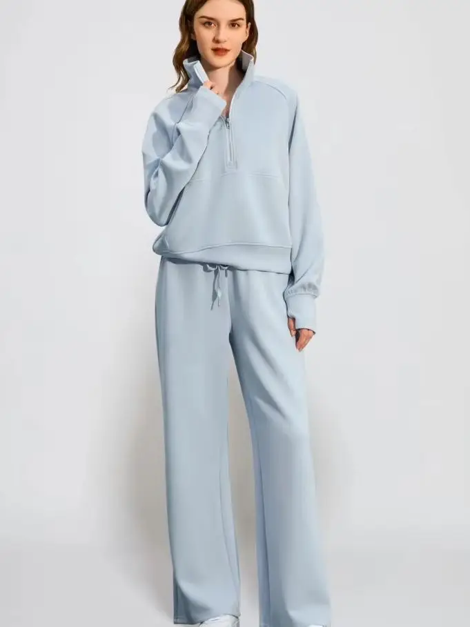 Fall Winter Women Tracksuit Suit Casual Loose Two Pieces Set Long Sleeve Hooded Sweatshirt + Pants Sets 2025 Lady Hoodies Outfit