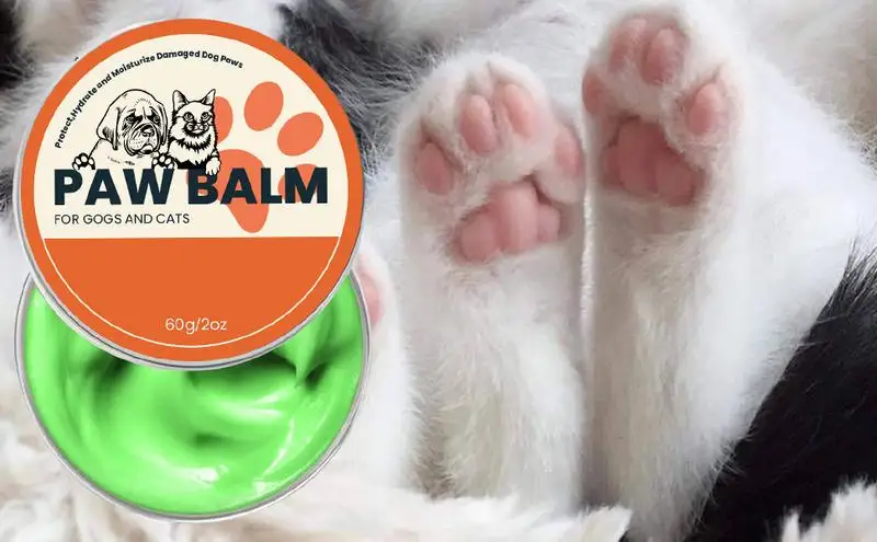 Lilin kaki dan Balsem hidung anjing untuk cakar KERING & Losion kaki hidung dengan pelindung kaki anjing untuk pelembab kaki hidung trotoar panas