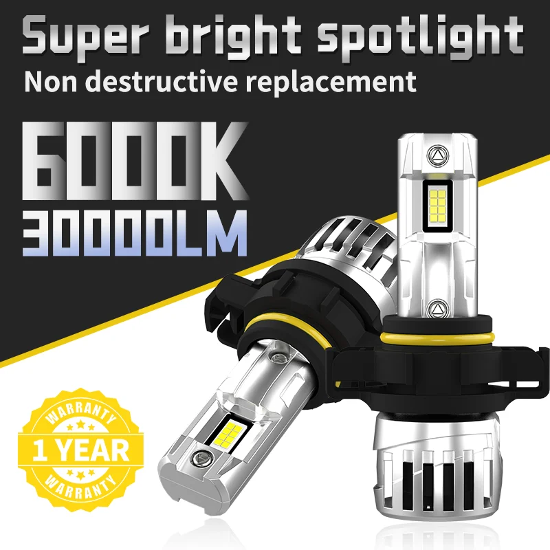 2PCS 5202 H16(EU) Auto LED Nebelscheinwerfer Canbus Keine Fehler 6000K Auto Zubehör Nebelscheinwerfer birne Auto Licht Nebelscheinwerfer Auto Lampe