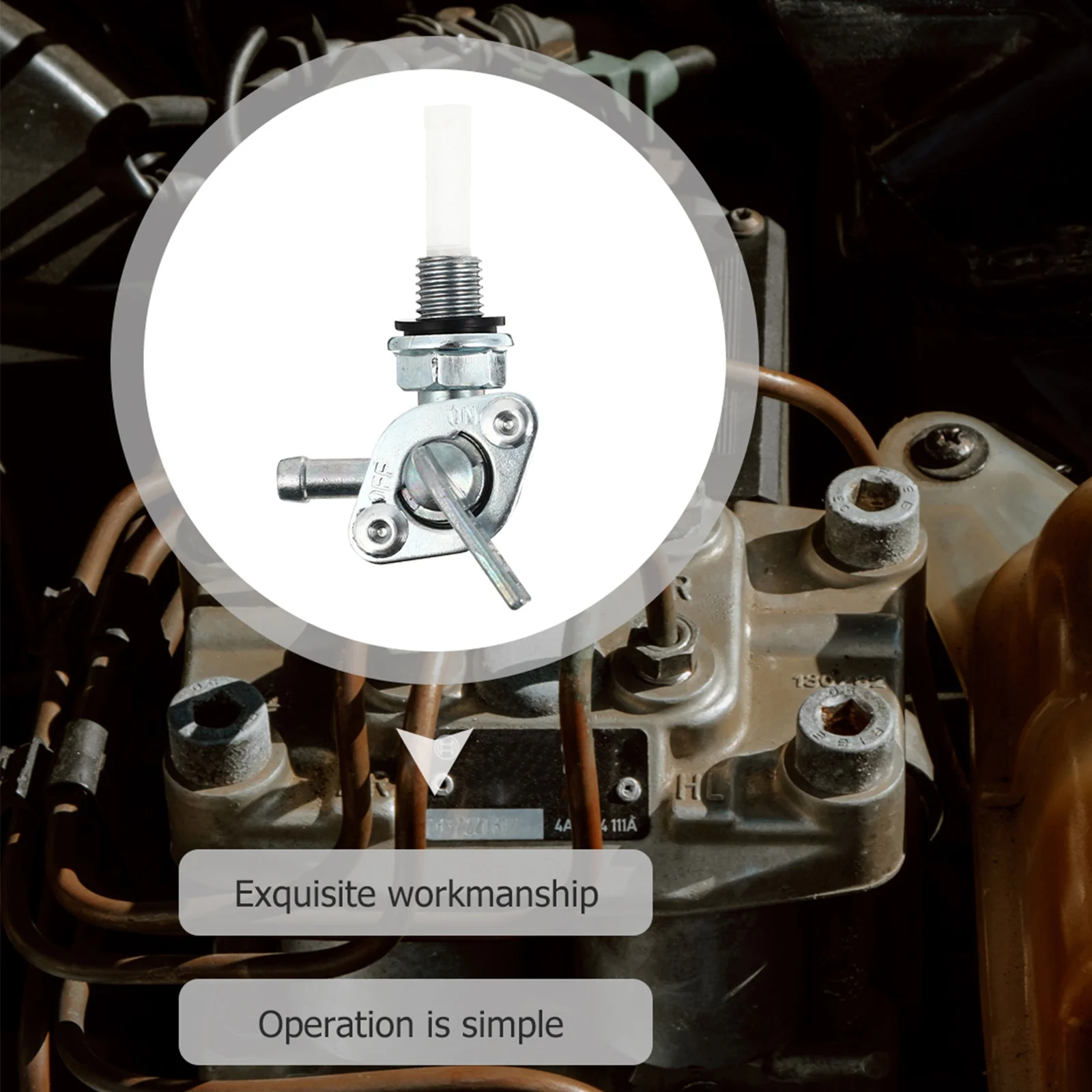 

Oil Tank Switch Assembly Zinc Alloy Plastic Universal Fuel Valve For Generator Engine Leak Proof Sealing Ring Stable