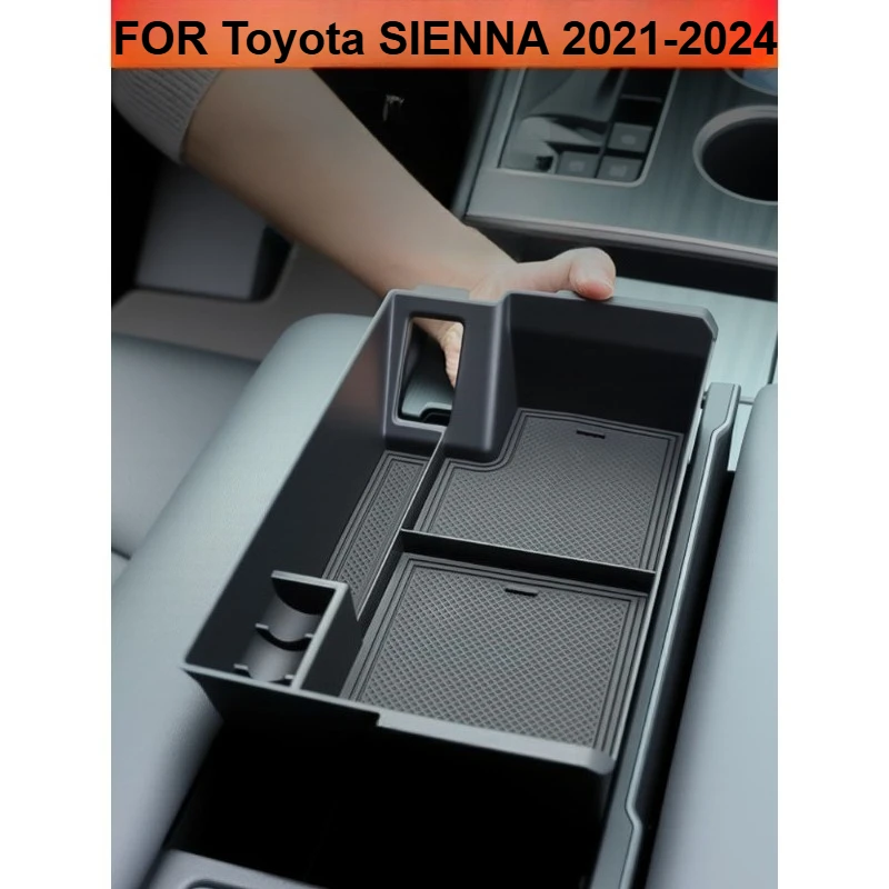 

Автомобильный подлокотник, ящик для хранения для Toyota SIENNA 2021-2024, консольный лоток с левым рулем, контейнер, органайзер, аксессуары для интерьера