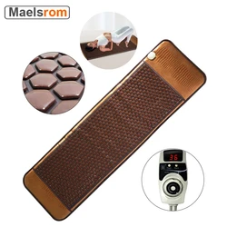 Natural Tourmaline Mattress Far Electric Infrared Heating Pads Jade Germanium Stone Boby Massage Cushion for Back Pain Relief