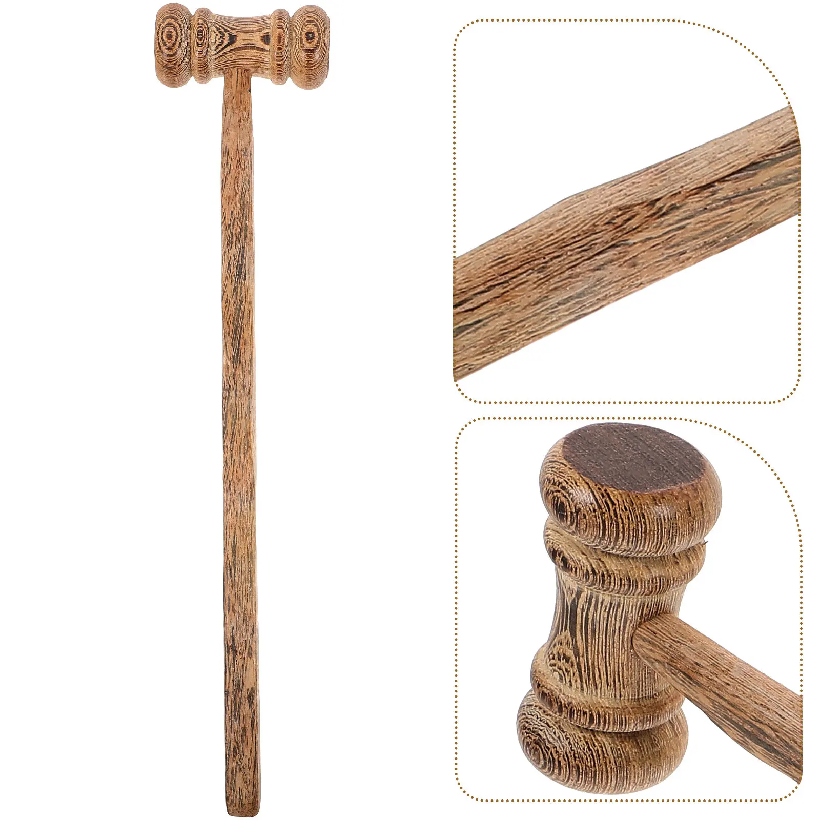 Wooden Auction Gavel Hammer for Bidding, Auctioneer, Lawyer, Law School, Court Role Play, Party Costume