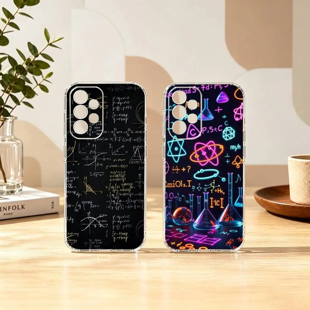 P-Physics Chemical M-Mathematics  Phone Case For Samsung S25,S24,S21,S22,S23,S30,Ultra,S20,Plus,Fe Transparent Cover