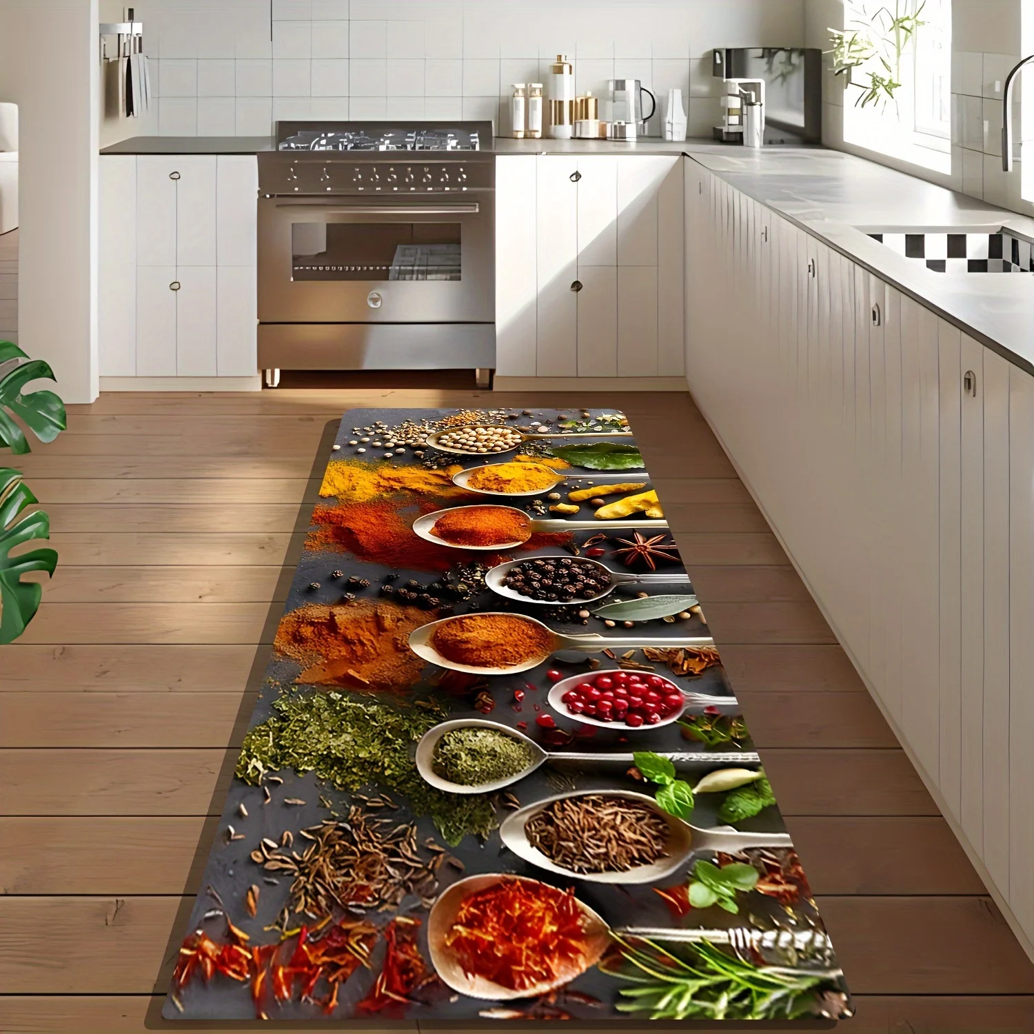 VIKAMA Dopamine Kitchen Floor Mat, Silica Clay Floor Tile, Doorway Water Absorbing, Quick-Drying, Anti-Slip Floor Mat Home Decor