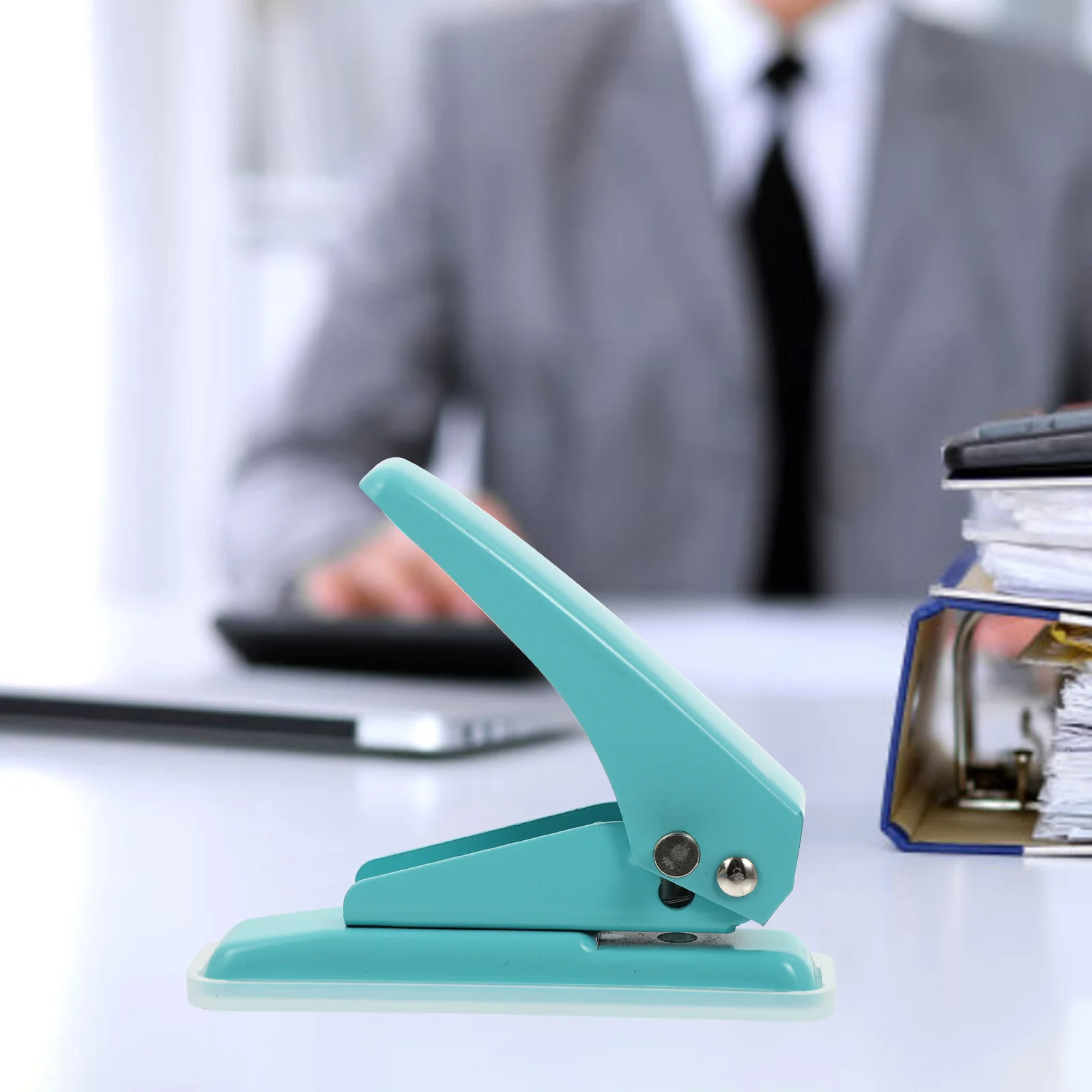 

Handheld Hole Puncher Single Hole Punch for Paper Chipboard Thin Metal Art Craft Projects Non-Slip Rubber Bottom Pad