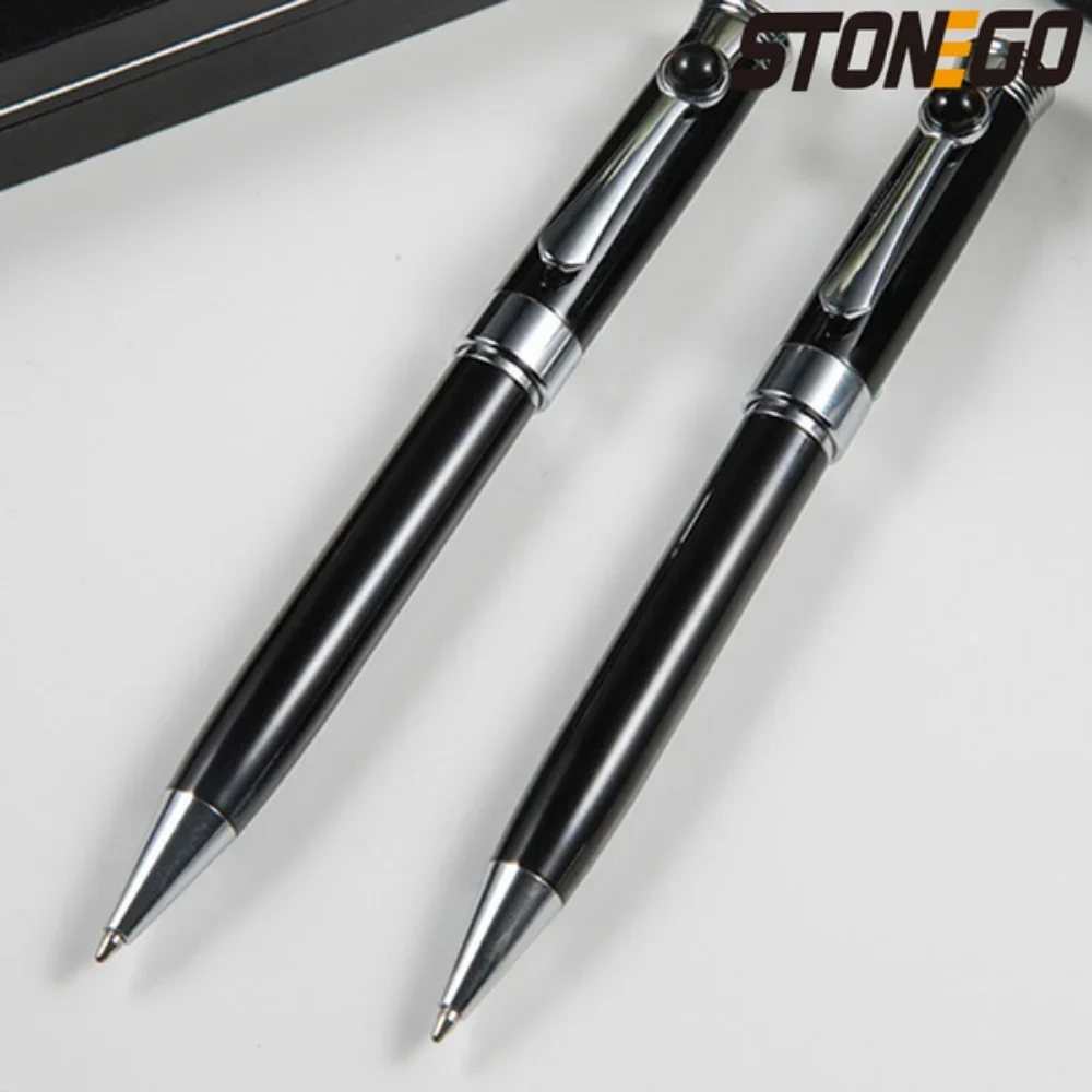 

Роскошная многоразовая шариковая ручка Stonego, черная, средняя, 1,0 мм, гладкая шариковая ручка для письма, офисный инструмент для письма