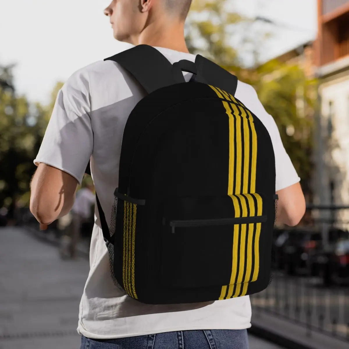 Aviation Airplane Pilot Captain Stripes Epaulettes Backpack Student BookBag Kids School Bag Computer Shoulder Bags for Men Women