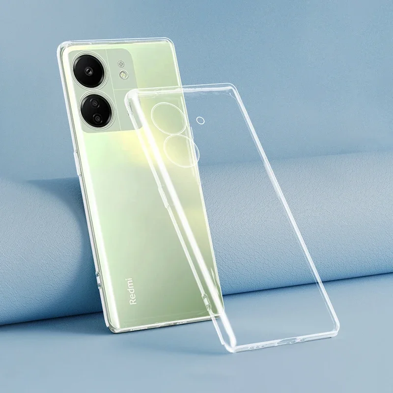 

Transparent Phone Case for Xiaomi Redmi 13C Poco C65 Soft Silicone Clear Thin TPU Original Protect Back Cover Shockproof Housing