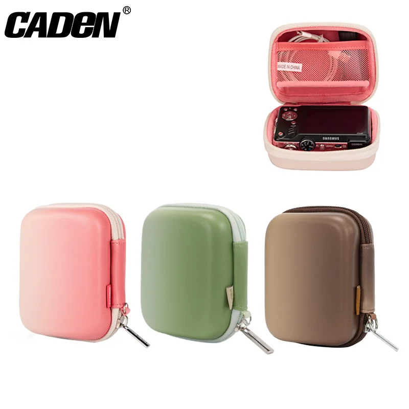 

CADeN Kaden Compact Card Camera Bag Waterproof Shockproof CCD Protective Case Gradient Pink Portable Hard Shell Case