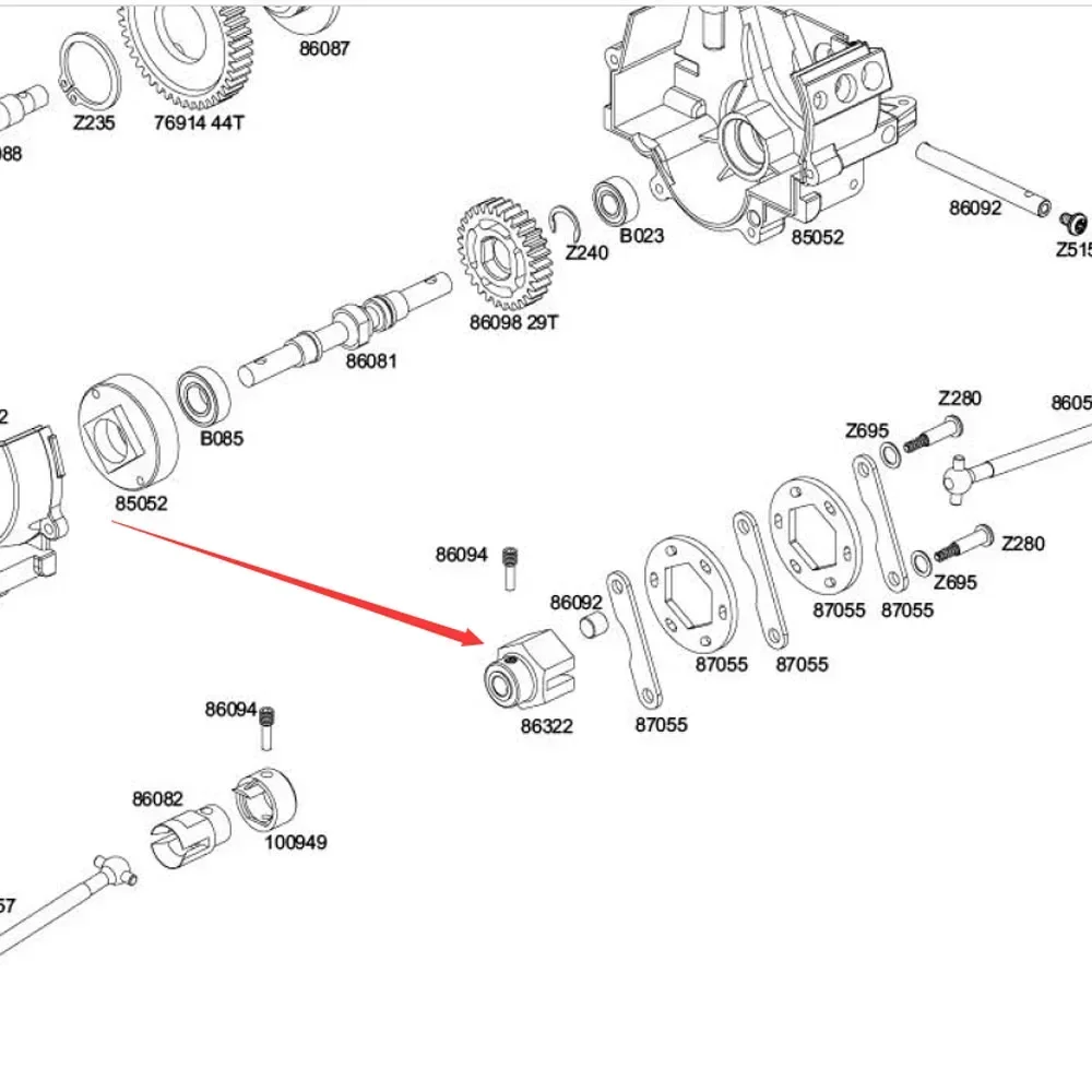 Tassenergelenk aus Aluminiumlegierung # 86322 Metall-Bremsscheiben-Adapter für RC CAR 1/8 HPI SAVAGE XL X 4,6 5,9 3,5 Zubehör