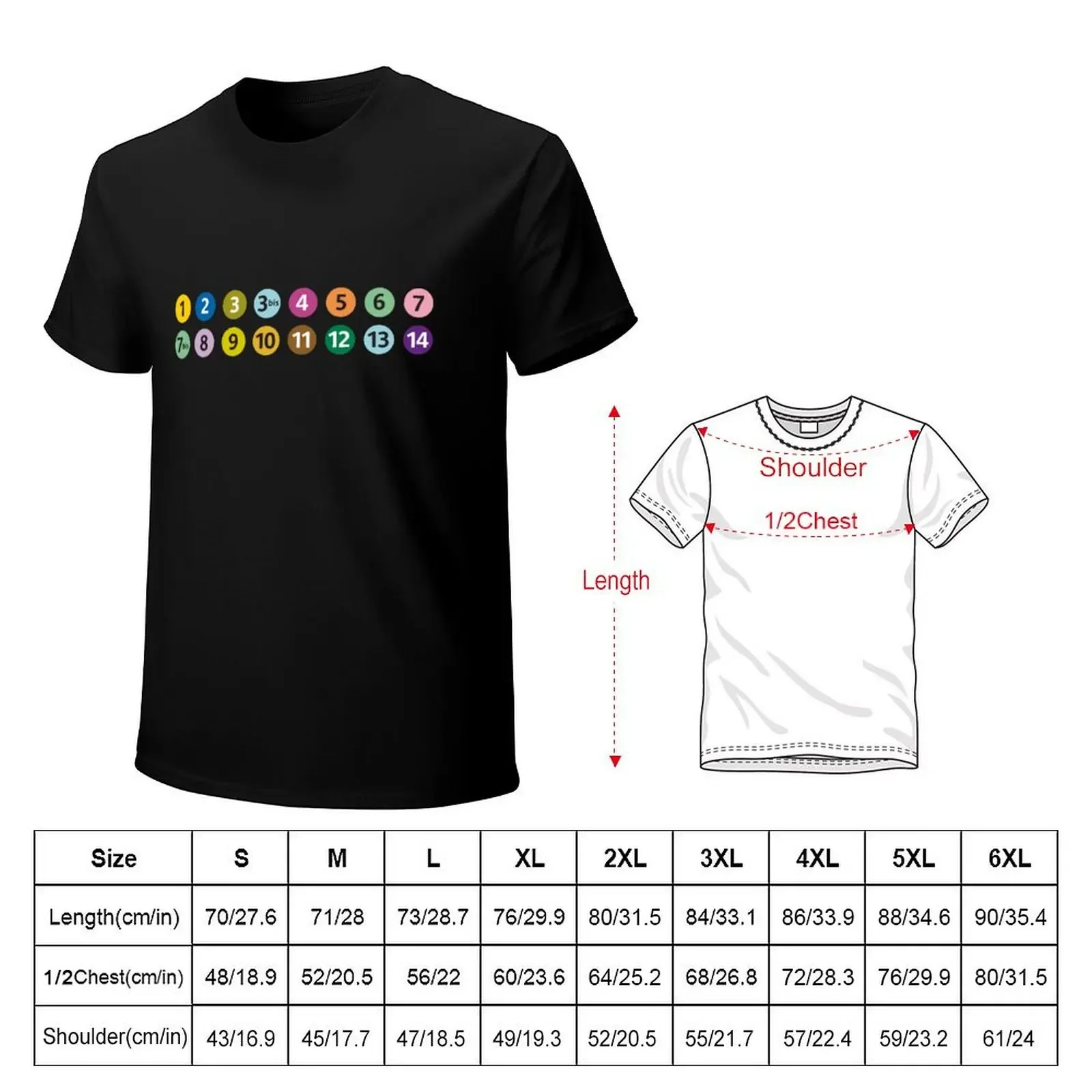 Paris Métro Lines T-Shirt cotton graphic tees korean fashion tees vintage t shirt men