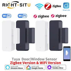 Tuya Zigbee WiFi Door Sensor Window Contact Sensor Zigbee 3.0 Sensor APP Remote Control Work With Yandex SmartLife Alexa