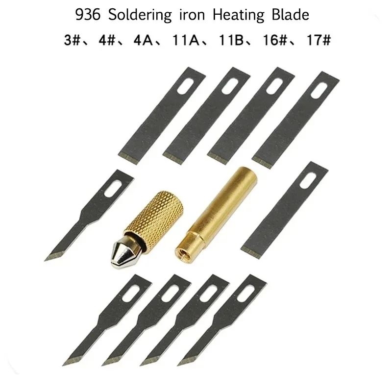 10pcs BSD No.16 4A 11 Scalpel Knife Blades Engraving Non-Slip Metal Scalpel Knife Replacement Craft Blades PCB Repair Hand Tools
