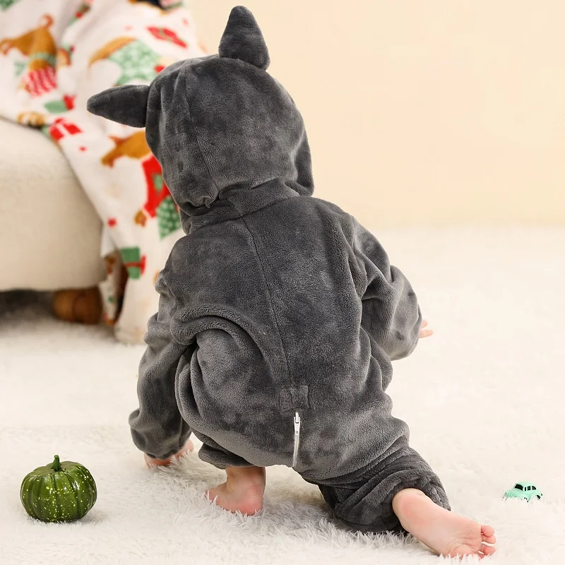 MICHLEY NEW Animal Baby Clothes Rompers Winter Costume Halloween Cartoon Jumpsuit Bodysuits Overall For Girl Boy Bebe Halloween