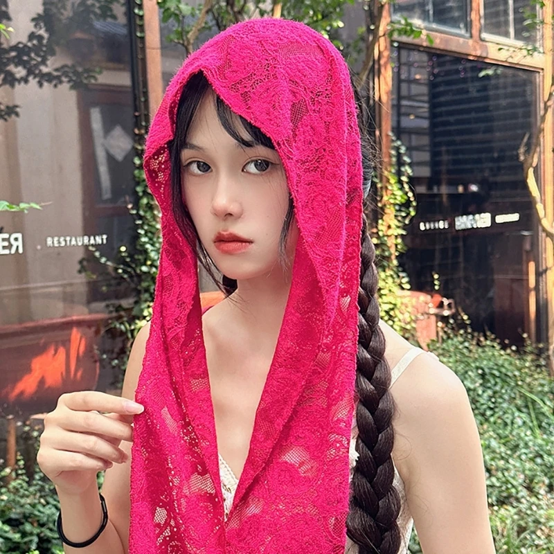 

Ethnic Lace Scarf Headband for Girls Hair Scarf Bandanas Headpiece Turban Hairband Women Photo Headscarf Head Accessory