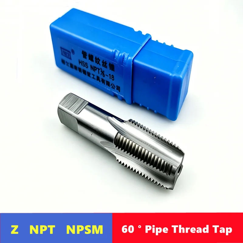 Z NPT NPSM 60 ° W6542 HSS Pipe Thread Tap 1/8 1/4 3/8 1/2 1 Inch 2 Inch,  for Pipe Internal Thread Machine Tool Tapping Tool