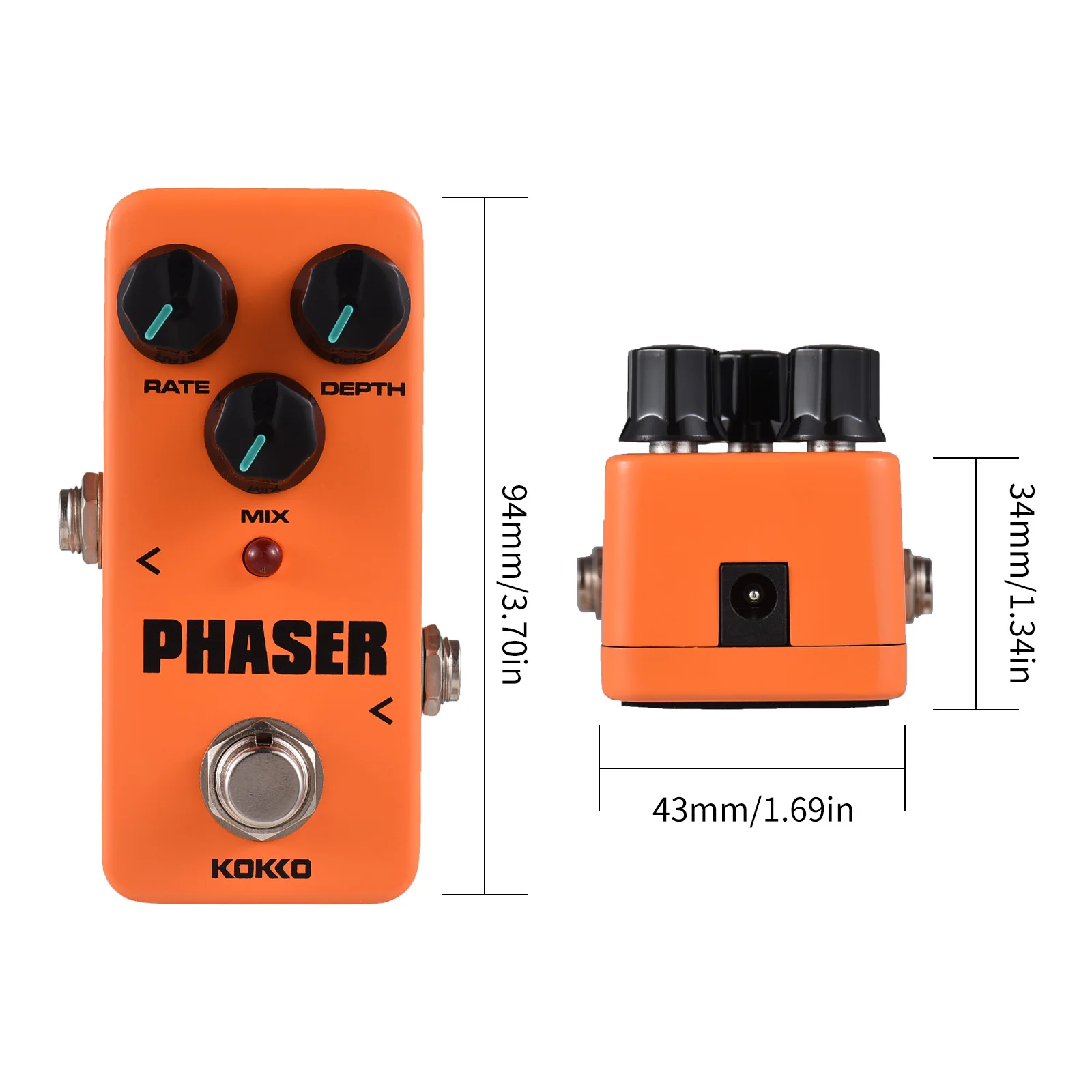 FPH2 PHASER Electric Guitar Effect Pedal Portable Guitar Effector Phase Mini Single Electric Guitar Effect Pedal Analog Effect