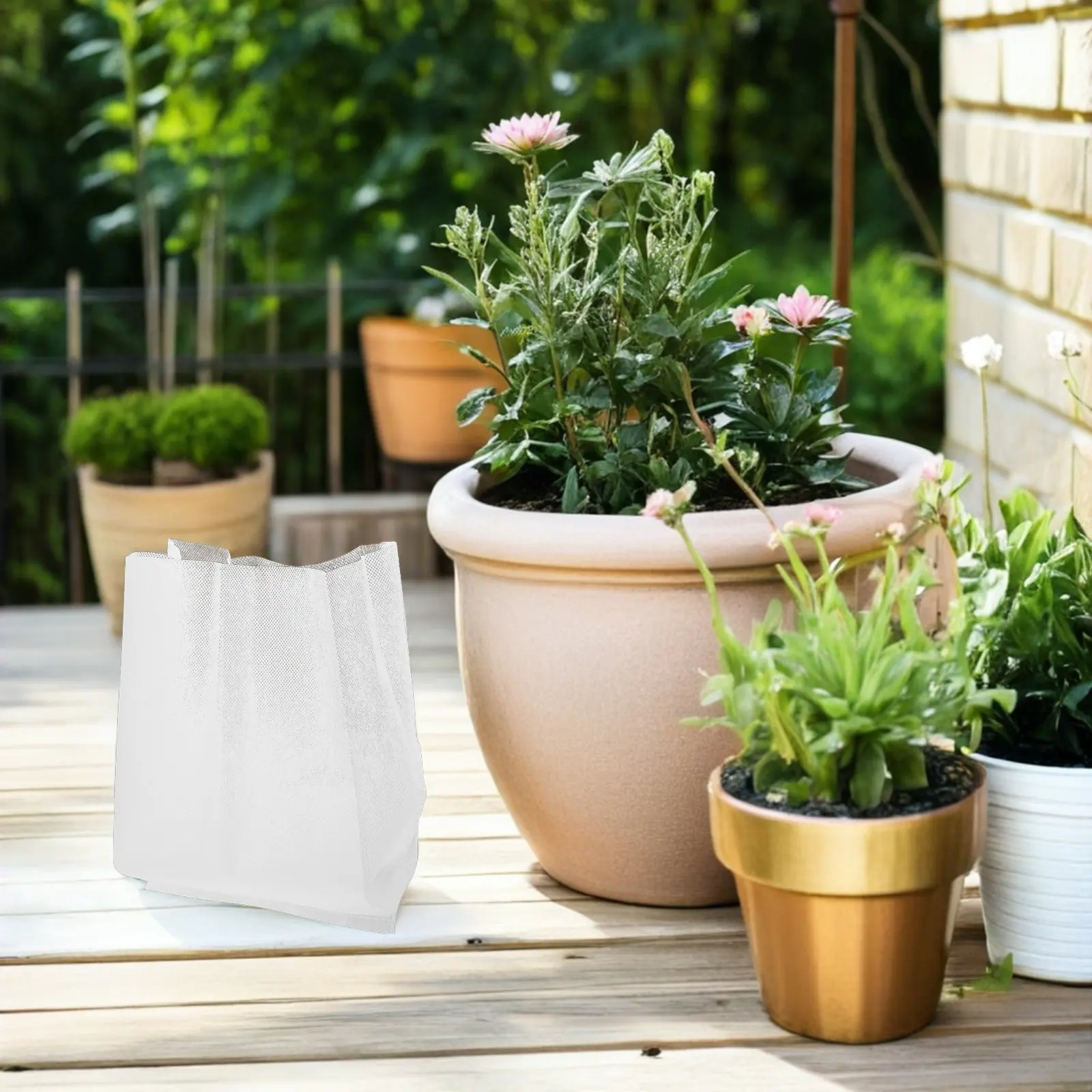200Pcs Nursery Growing Bags Breathable Non-Woven Fabric Seedling Grow Bags for Vegetables Fruits Flowers Gardening Planter