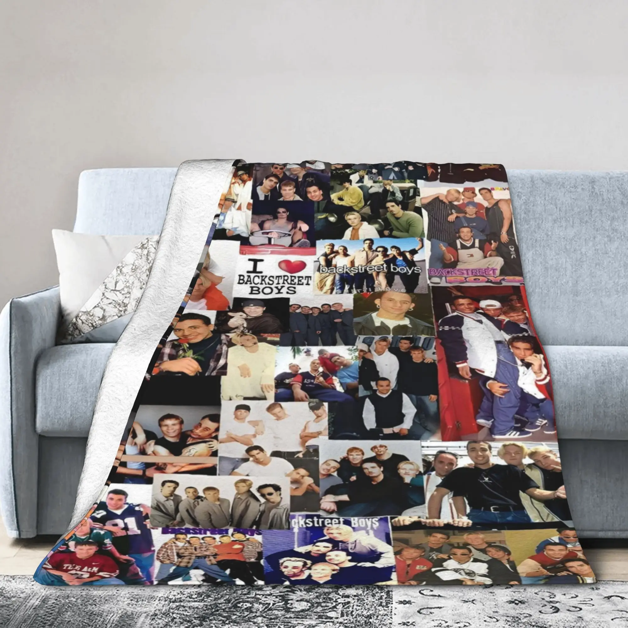 Backstreets Boys Music Blankets  Fuzzy Awesome Warm Throw Blankets for Chair Covering Sofa  Winter
