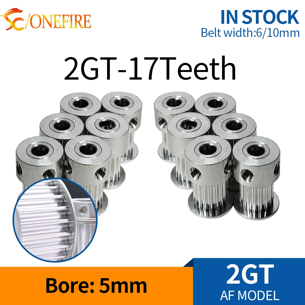 2GT Timing Pulley 17 Teeth Belt Width 6 10mm 17T GT2 Synchronous Wheel Bore 5mm 17 Teeth 3D Printer Part